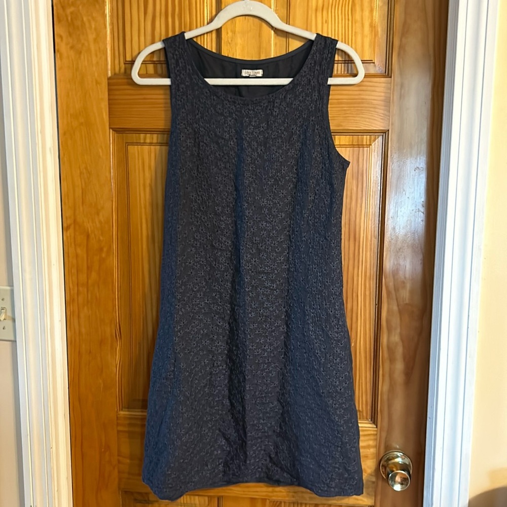 Lina Tomei | Embriodered Floral Linen Dress